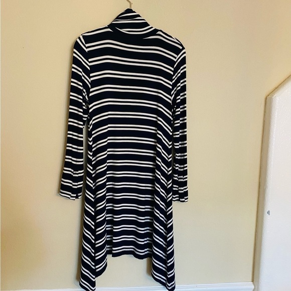 Maeve Anthropologie Navy Blue White Striped Nautical Marine Dress Size Small - Picture 2 of 15